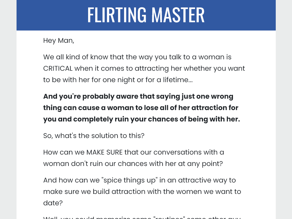 Flirting Master Review