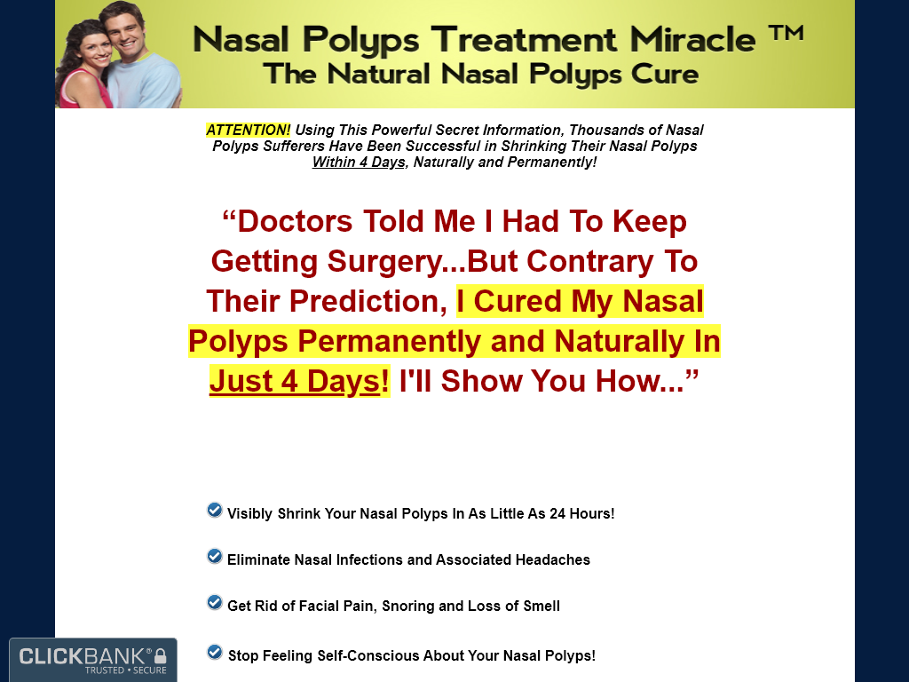 Nasal Polyps Treatment Miracle Review